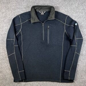 Kuhl Revel 1/4 Zip Fleece Pullover Mens L Blue Hiking Outdoor Camping Jacket